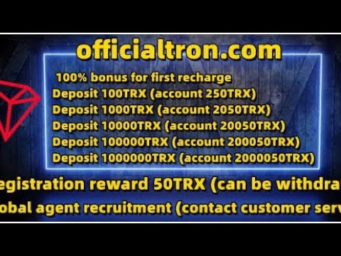 Official-TRX|Deposit Reward 100%|Register to Claim 50TRX Reward|Mining|Reward Withdrawal Proof