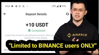 Binance wallet earning without investment |CLAIM 10$ FOR FREE DAILY |WORK FROM HOME #freeusdtbinance