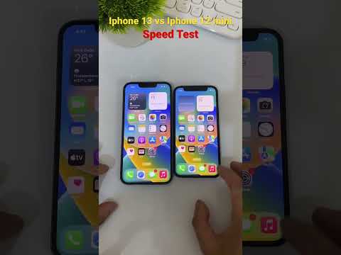 Iphone 13 vs Iphone 12 mini Speed Test #shorts