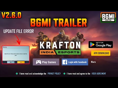 BGMI TRAILER LAUNCHED | BGMI NEW UPDATE FILE ERROR | KRAFTON INDIA ESPORTS ANNOUNCED | BGMI 2.6.0