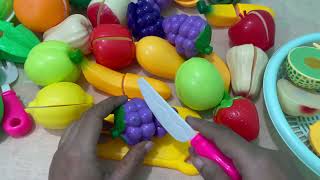 How To Cutting Plastic Fruits And Vegetables | Fruit Cutting | Satisfying Video  |Toys ASMr-129