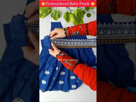 Beautiful embroidered frock #shorts#short #youtubeshorts #trending #viralshort #ytshorts #diy