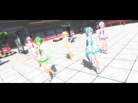 【MMD】Tda式改変GUMI、ミク、リンちゃん、ハク姉さん、ルカ様で『神のまにまに／At God's Mercy』