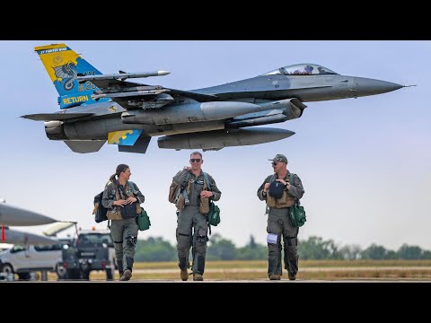 F-16 Fighting Falcon Fighter Jet | Exercise Astral Knight 24 and Thracian Viper 24