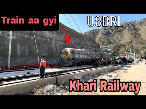 Train At Khari Railway Station | Usbrl | Usbrl Project | Katra To Banihal Railway | Banihal Srinagar