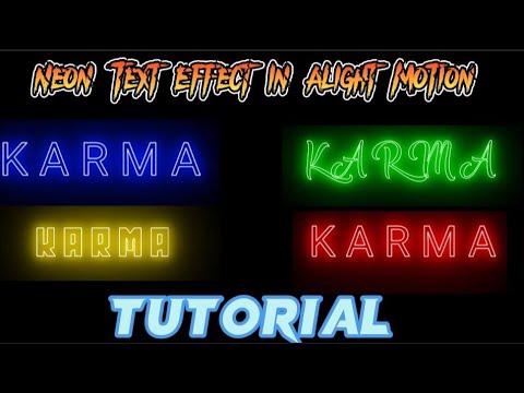 How To Make Neon Text Effect In Alight Motion Tutorial 🥰 || Lyrics Neon Text ||