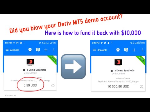 How to top up funds on Deriv MT5 demo account