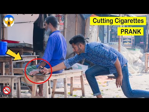 Cutting People's Cigarettes PRANK | No Smoking Prank Part 9   4 Minute Fun