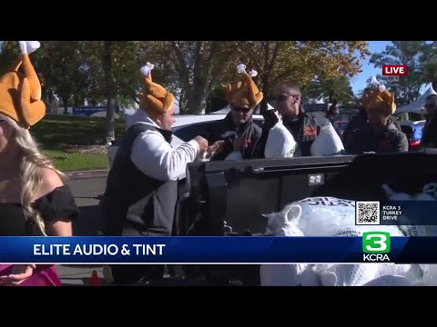 Elite Audio & Tint brings a truck full of turkeys to Turkey Drive