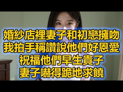 婚紗店裡妻子和初戀擁吻，我拍手稱讚說他們好恩愛，祝福他們早生貴子，妻子嚇得跪地求饒