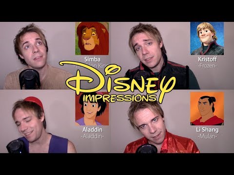 ONE GUY, 24 VOICES (With Music!) Frozen, Aladdin, Moana, Mulan - Disney Song Impressions