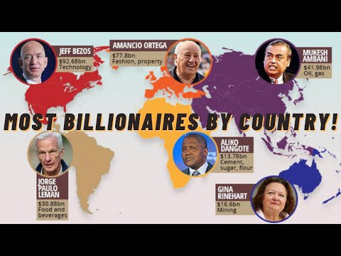 Most Billionaires By Country! | Is Your Country On The List?