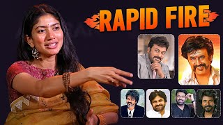 Rapid Fire With Sai Pallavi | Chiranjeevi | Rajinikanth | Pawan Kalyan | Vijay | Prabhas | Amaran