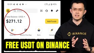 FREE USDT ON BINANCE | CLAIM 270$ DAILY FOR FREE | MAKE MONEY ONLINE #freeusdt