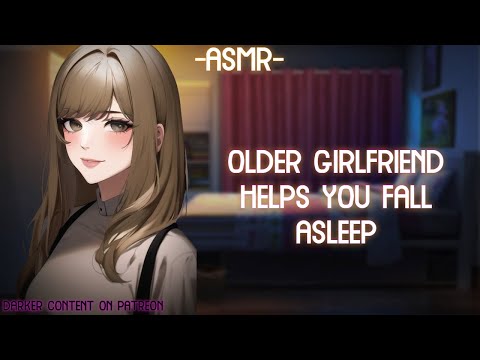 [ASMR] [ROLEPLAY] ♡older girlfriend helps you fall asleep♡ (binaural/F4A)