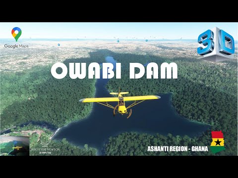 Owabi Dam and Sanctuary 3D Google Maps Ashanti Region Ghana MSFS 2020