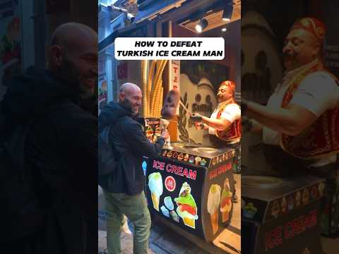 How to Defeat Turkish ice cream man #Shorts #funny #turkey