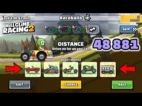 Hill Climb Racing 2 - 48881 (50100) points in RACEBALLS Team Event