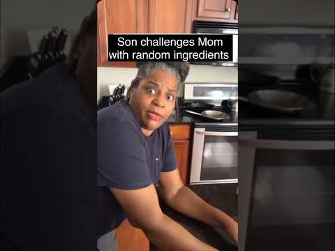 Son challenges Mom; Cooking with only 4 random ingredients! #shorts