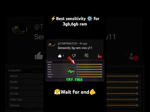 Best sensitivity for 6gb ram📱 Headshot setting 6gb,3gb ram 2024⚙️ ff best setting #freefire #foryou