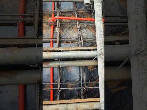 electrical piping in stairs #construction  #electricalwork #about construction