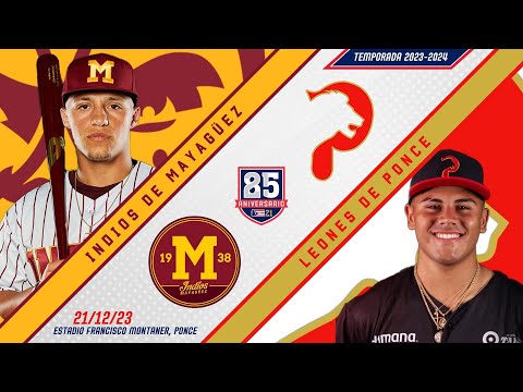 🎥Liga de Béisbol Profesional Roberto Clemente🇵🇷: Indios de Mayagüez 🆚 Leones de Ponce⚾️