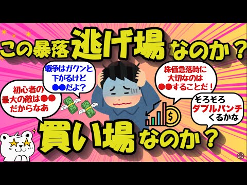 【2chお金のスレ】逃げ場なのか？買い場なのか？NISA民は握っていられるんか？