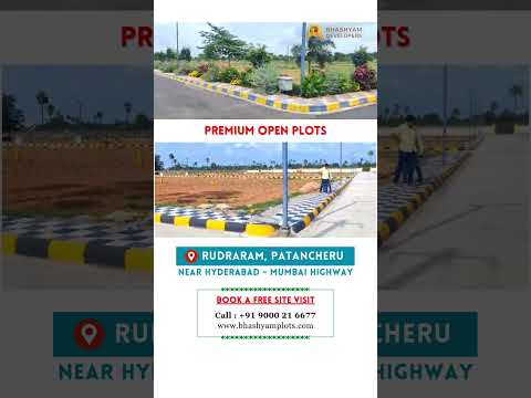 Open villa plots in Rudraram, Near Mumbai Highway  Book Free site Visit : 9000 21 6677  #bhashyam