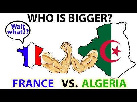 Who is bigger, FRANCE vs. ALGERIA! True Size of , FRANCE vs. ALGERIA comparison!