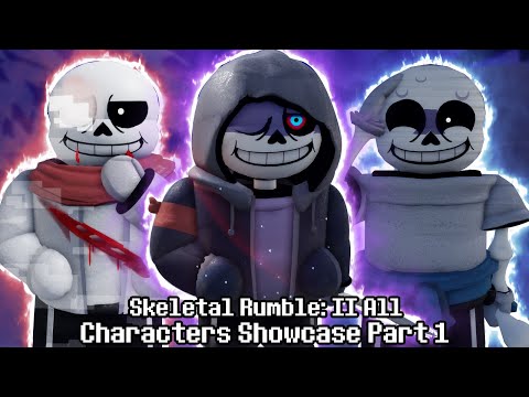 NEW VERY COOL UNDERTALE GAME!!! Skeletal Rumble: II All Characters Showcase Part 1 (LV1 - LV3)