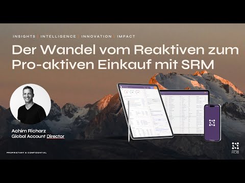 Procurement Summit Live Masterclass - Der Wandel vom Reaktiven zum Pro-aktiven Einkauf mit SRM