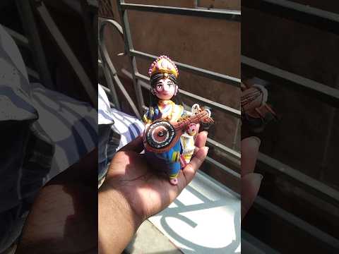 Maa Saraswati Idol Making using clay/Clay Art/#clay#clayart#art#idol#maa#saraswati#creative#shorts