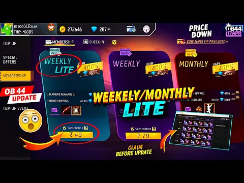 New Mini Weekly & Monthly Membership 😮🥳 | 17 April Update Free Fire | Free Fire New Event