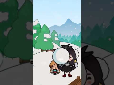 ❄️Toca Boca❄️//Katya & Fritz makes a snowman☃️//Cold Winter