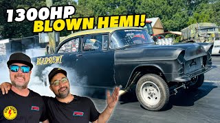 Racing Mike Finnegan's 1300HP '55 Chevy BLASPHEMI! Can I Keep This Iconic Monster On Track?!