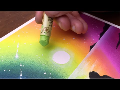 It is this easy to blend your oil pastels 🖍️🤯 Let me show you!