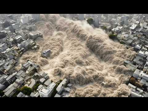 5 minutes later: 60-meter tsunami and earthquake in Japan: Watch Without Kids