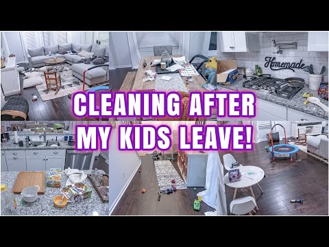 CLEANING AFTER THE KIDS LEAVE FOR THE WEEKEND | MESSY HOUSE TRANSFORMATION | SPEED CLEANING