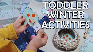 28 TODDLER WINTER ACTIVITIES | SIMPLE & DIY ACTIVITIES | Winter Themed Montessori at Home Activities