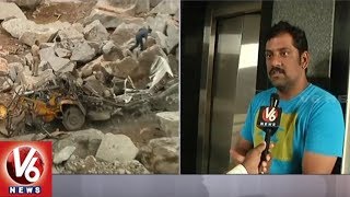 Puppalaguda Residents In Panic After Phoenix Construction Blast | Hyderabad | V6 News