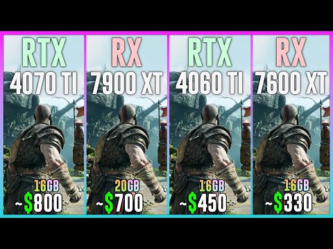 RTX 4070 TI SUPER vs RX 7900 XT vs RTX 4060 TI 16GB vs RX 7600 XT - Test in 20 Games