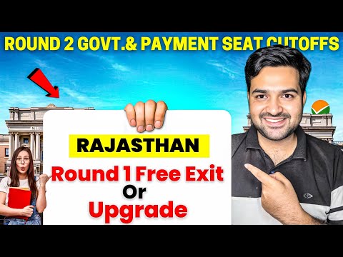 NEET 2024 | Rajasthan Round 2 Expected Cutoffs & Seat Matrix | Govt & Payment Seats Cutoff