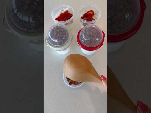 *ASMR* FRUIT PARFAIT RESTOCK! #asmr #satisfying #kitchen #kitchenrestock #parfait #fruit