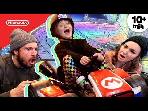 REAL LIFE MARIO KARTS 😲🏎️ @AforAdley Mario Kart 8 Deluxe Challenge | @playnintendo