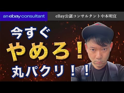 【ebay公認コンサルタント】今すぐやめろ！丸パクリ！！！