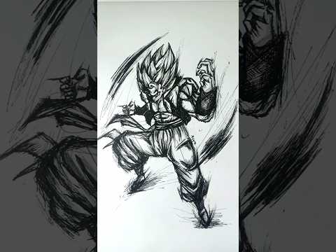 Speed Drawing Stick-man Gogeta 😳//#anime #drawing #shorts