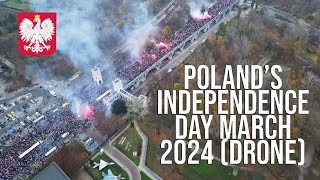 POLAND INDEPENDENCE DAY MARCH 2024!!! Drone Footage!