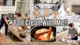 THERAPEUTIC FALL CLEAN WITH ME 2024 + Favorite Cleaning Products & Tools