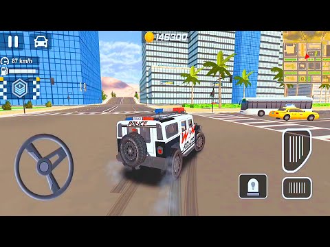 Police Car driving Simulator new update - #07 - Black car a thief vs police - Android funny Gameplay