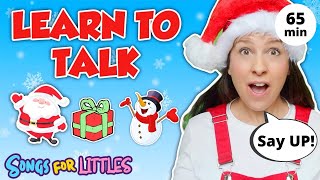 Learn to Talk with Ms Rachel | Baby Learning Videos | Toddler Speech | Christmas | First Words